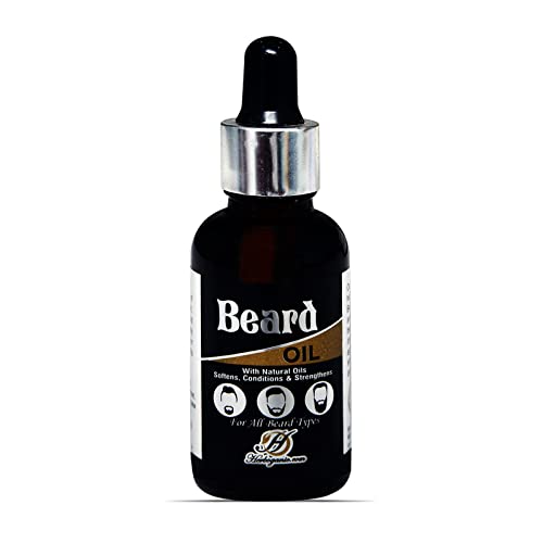 HERBOGANIC Beard Oil - Softens, Moisturizes & Strengthens, Natural Oils for Growth - 1oz