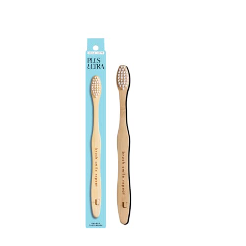 Plus Ultra Kids Bamboo Toothbrush - Soft Bristles, Biodegradable, Dentist Approved - 1 Pack