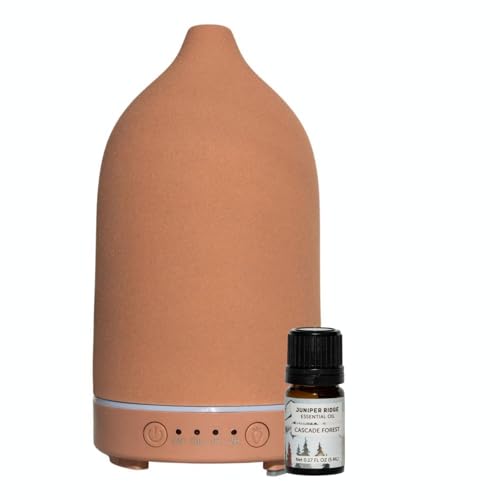 Juniper Ridge Essential Oil Diffuser Set - Ultrasonic Mist, BPA-Free, Ceramic - 100ml