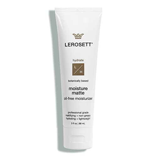 LEROSETT Oil-Free Moisturizer for Acne - Hydrating, Soothing Aloe & 7 Herbals - 3 oz