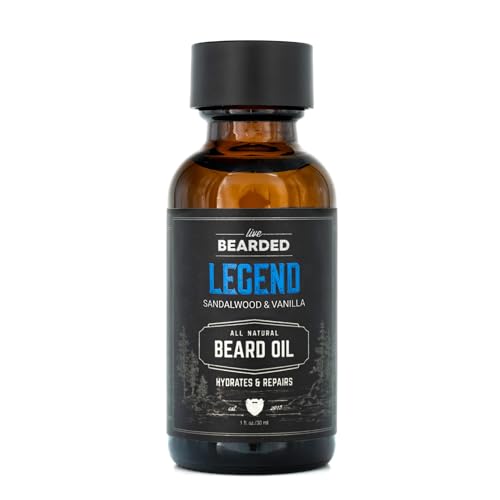 Live Bearded Beard Oil - Nourishing Hydration, Jojoba Oil for Soft, Healthy Beards - 1 fl oz