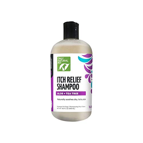 Only Natural Pet Dog Shampoo - Relieves Itchy Skin with Aloe & Tea Tree, Non-GMO - 16.9 Oz