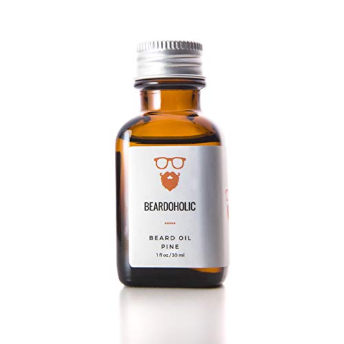 Beardoholic Beard Oil - Nourishes Facial Hair, Moisturizes Skin, Pine Scent - 1oz (30ml)