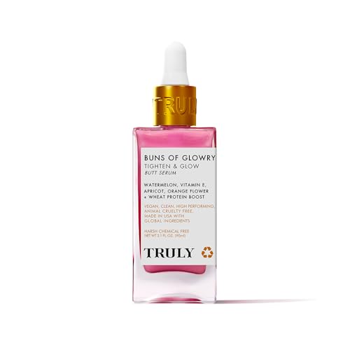 Truly Beauty Buns of Glowry Body Serum - Tightens & Smooths Skin, Vegan Formula - 3.1 oz