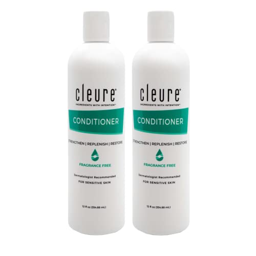 Cleure Hydrating Conditioner - Hypoallergenic, Moisturizes & Soothes Dry Scalp - 12 Fl Oz, 2 Pack