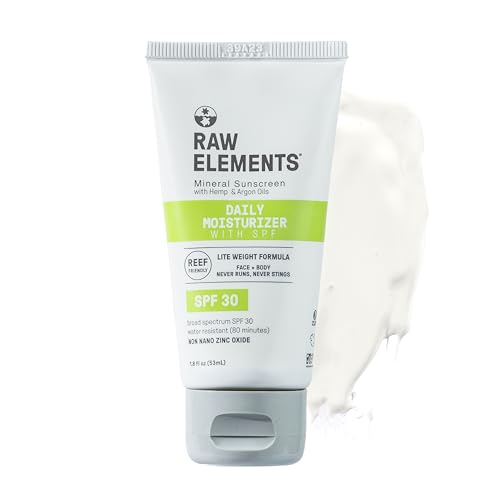 Raw Elements Daily Lifestyle Sunscreen - SPF 30, Broad-Spectrum, Non-Nano Zinc, 1.8 oz