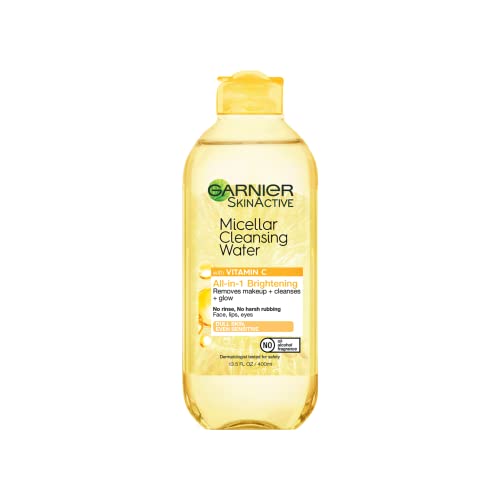 Garnier Facial Cleanser - Makeup Remover with Vitamin C, Brightening, Vegan - 13.5 Fl Oz