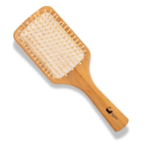 Eco Bath London Bamboo Hairbrush - Gentle Detangler & Scalp Massager for All Hair Types