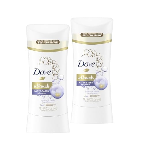 Dove Ultimate Antiperspirant Stick - Hypoallergenic, Jasmine & Vanilla - 2.6oz, 2-Pack