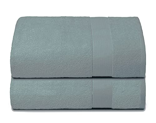 GLAMBURG Premium Cotton Bath Sheets - Ultra Soft, Highly Absorbent, Chemical-Free - 35x70, 2 Pack