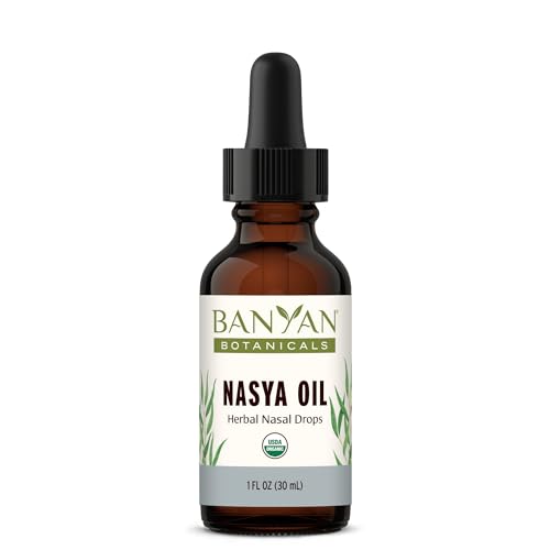 Banyan Botanicals Nasya Oil - Herbal Nasal Moisturizer for Clear Breathing, Certified Organic - 1oz