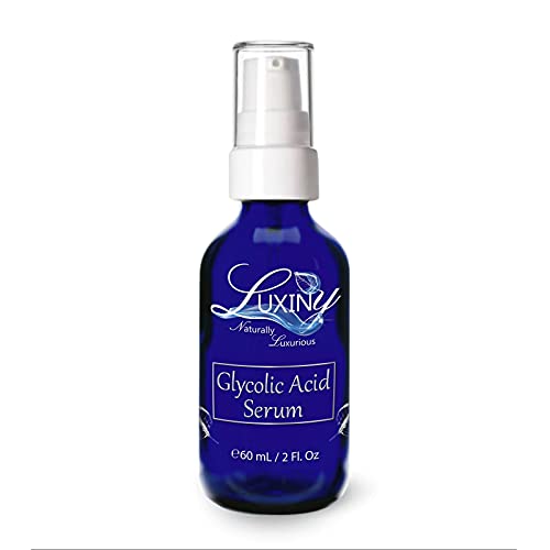 Luxiny Glycolic Acid Face Serum - Reduces Wrinkles, Evens Skin Tone, Soothing Aloe - 2 oz