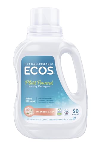 Ultra Ecos Laundry Detergent - Plant-Derived Cleaner with Magnolia & Lily Oils - 50 fl oz