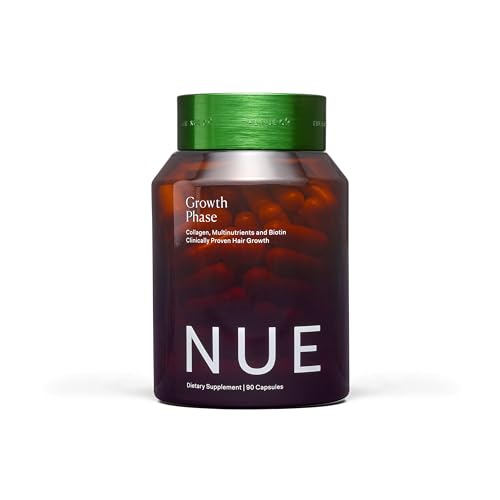 The Nue Co. GROWTH Phase Hair Supplement - Supports Thicker Hair, Vegan, Gluten Free - 30 Capsules