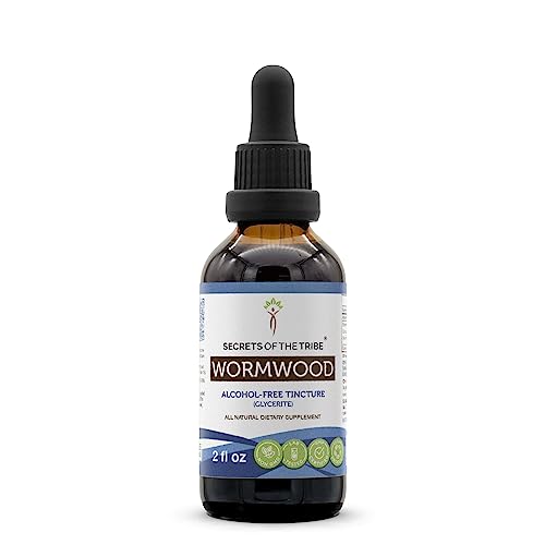 Secrets of the Tribe Wormwood Herbal Supplement - High Potency, 100% Natural, Alcohol-Free - 2 FL OZ