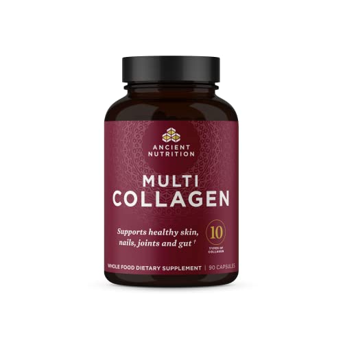 Ancient Nutrition Collagen Protein Powder - Supports Skin, Joints, and Gut Health - 90 Capsules