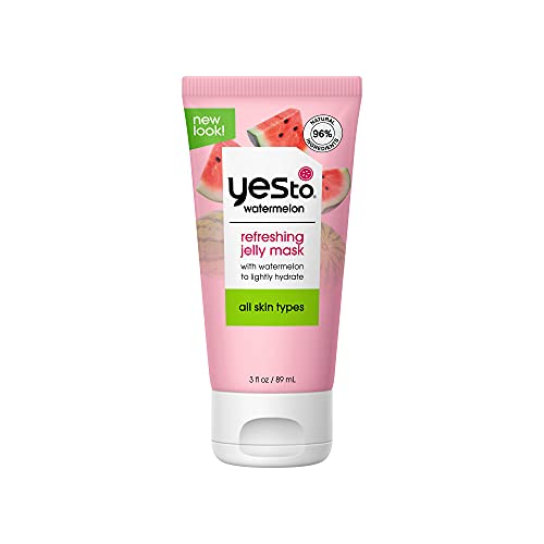 Yes To Watermelon Face Mask - Hydrating Gel with Antioxidants, 95% Natural - 3 Fl Oz