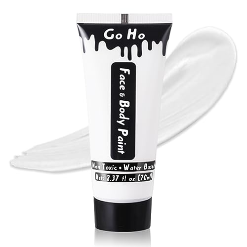 Go Ho Professional Body Paint - Vegan, Easy Blend, Washable White for Halloween - 2.37oz