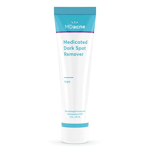 MDacne Brightening Skin Cream - Fades Dark Spots, Oil-Free, AHA & BHA, 2oz for Sensitive Skin