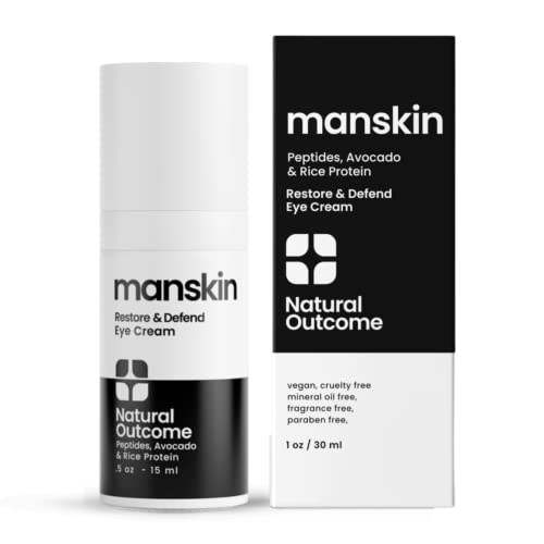 Natural Outcome Man Skin Eye Cream - Revitalize & Hydrate, Anti-Aging Peptides, 1.7oz