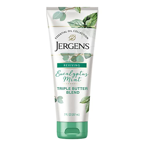 Jergens Body Butter - Hydrates Skin, Eucalyptus Mint Infusion, Essential Oils - 7oz