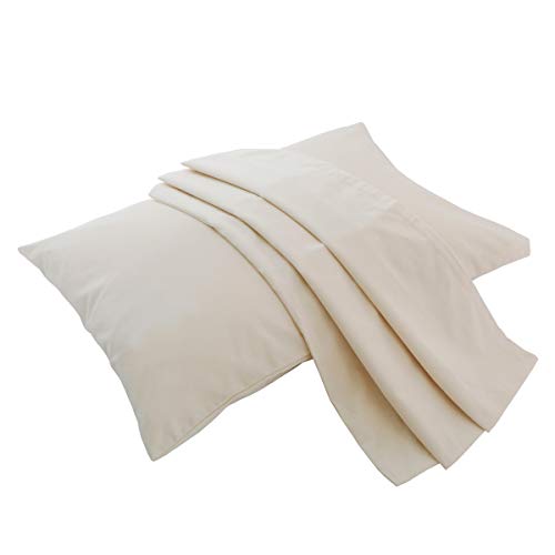 Lofe Organic Cotton Pillow Case - Soft, Hypoallergenic, Durable - Off White, 16" x 22"