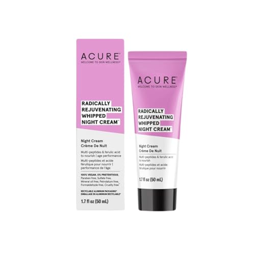 ACURE Night Cream - Anti-Aging Hydration, Multi-Peptides & Vitamin C - Vegan - 1.7 Fl Oz