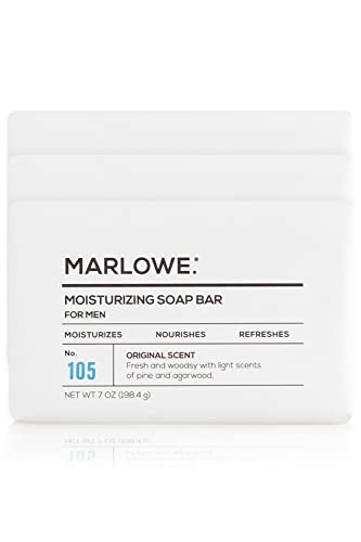 MARLOWE. No. 105 Moisturizing Bar Soap - Nourishing Shea Butter, Rich Lather, Original Scent - 7oz