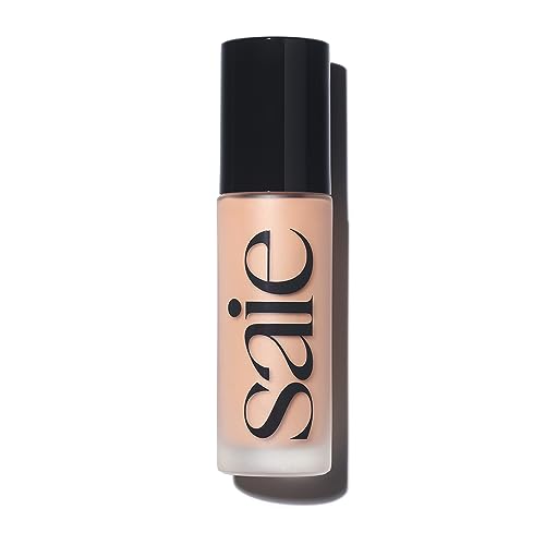 Saie Glowy Super Skin Tint Foundation - Hydrating Serum, Brightening Benefits - Shade 10 (1.01 oz)