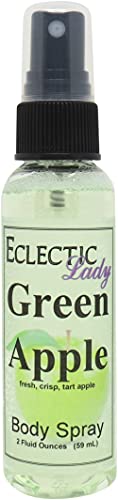 Green Apple Body Mist - Hydrating & Paraben-Free, Handcrafted with Crisp Aroma - 2oz