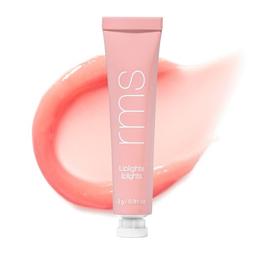 RMS Beauty Liplights Cream Lip Gloss - Nourishing Gloss & Volumizer, Plumping Peptides - 0.31 oz