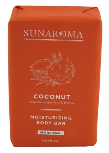 Sunaroma Coconut Kokum Butter Soap - Brightens & Tones, Paraben & Sulfate Free - 8oz