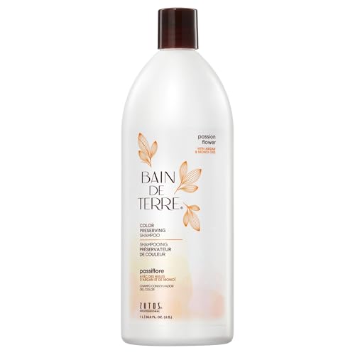 Bain de Terre Passion Flower Shampoo - Vibrant Color Protection, Paraben-Free, 33.8 Fl Oz