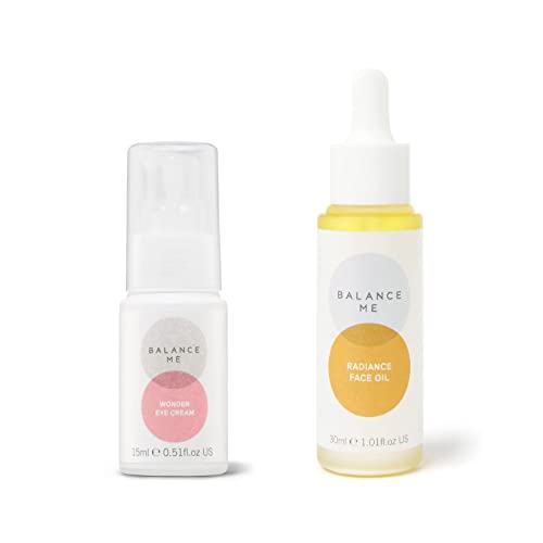 Balance Me Eye Cream & Radiance Face Oil - Hydrates, Firms, Reduces Dark Circles - 30ml Duo