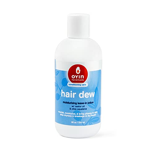 Oyin Handmade Hair Dew - Nourishing Moisturizer with Castor Oil & Olive Squalane - 8oz