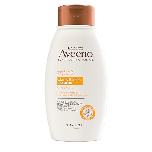 Aveeno Apple Cider Vinegar Shampoo - Shine Enhancer, Nourishing & Sulfate-Free - 12 fl oz