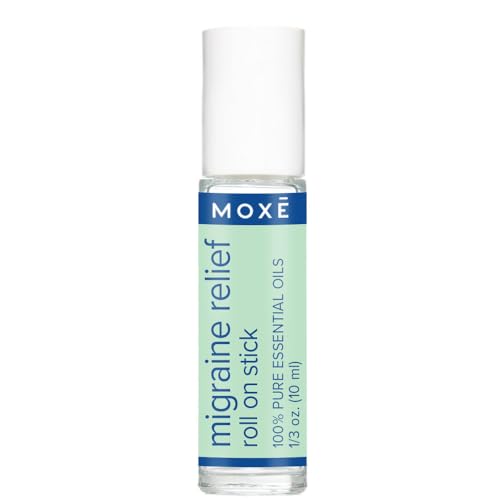 MOXE Aromatherapy Roll-On Stick - Fast Relief for Headaches, 100% Natural Peppermint - 10ml