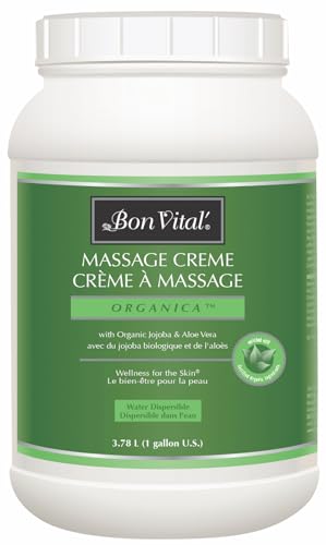 Bon Vital' Organica Massage Oil - Moisturizing, Organic Ingredients, Easy Glide - 1 Gal