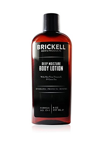 Brickell Men's Body Lotion - Hydrates & Protects Dry Skin, Natural Ingredients - 8oz Unscented