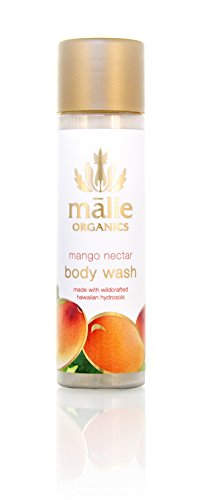 Malie Organics Body Wash - 70% Organic, Vegan, TSA Approved, Travel Size - 2.5oz Mango Nectar