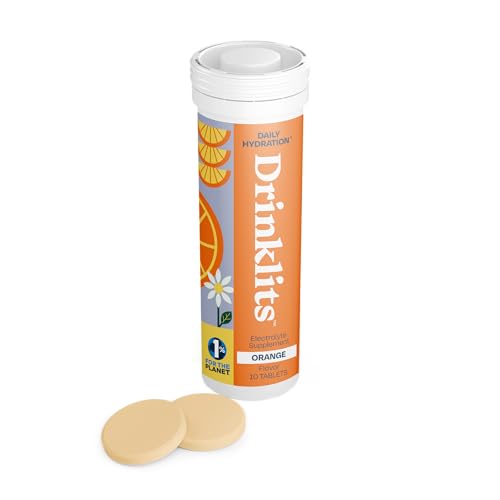 Drinklits Hydration Powder Packets - Refreshing Orange Flavor, 0g Sugar, 10 Tablets