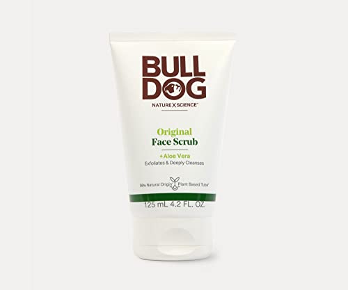 Bulldog Men's Grooming Original Face Scrub - Deep Cleansing, Soothing Aloe Vera - 4.2oz