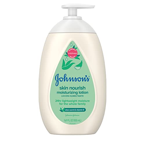 Johnson's Baby Lotion - 24-Hour Moisture, Aloe Vera & Vitamin E, Hypoallergenic - 16.9 fl oz