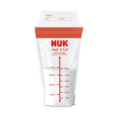 NUK Simply Natural Seal n' Go Breast Milk Bags - Leak-Proof, BPA-Free, Freezer-Safe - 50 Bags