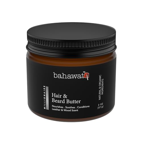 BAHAWAT Beard Butter - Strengthens, Softens, Moisturizes, 11 Organic Ingredients - 2oz