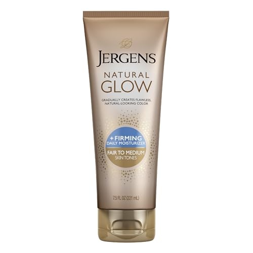 Jergens Natural Glow Self Tanner - Hydrating, Anti-Cellulite, Natural-Looking Tan - 7.5oz