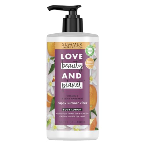 Love Beauty And Planet Body Lotion - Vitamin C & Juicy Mandarin, 95% Natural Ingredients - 13.5oz