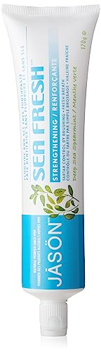 Jason Sea Fresh Toothpaste - Brightens Smile & Freshens Breath, Fluoride-Free, 6oz