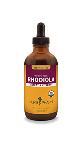 Herb Pharm Rhodiola Root Extract - Supports Energy & Endurance, Alcohol-Free, Vegan - 4oz