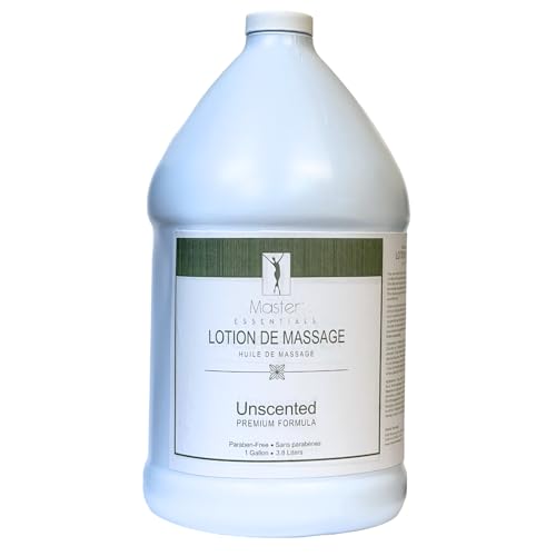 Master Massage Unscented Lotion - Natural Skin Nourishment, Easy Clean, 1 Gallon